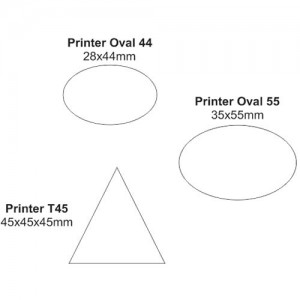 Carimbo Printer Oval e Triangular
