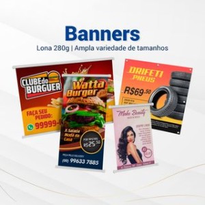 Banner em lona diversos tamanhos